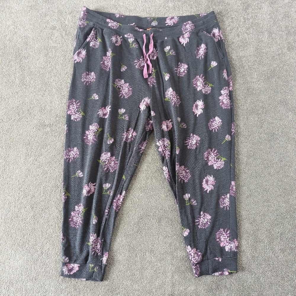 Joe Fresh Women's Jogger Size 3X Lounge Pants Floral Comfy